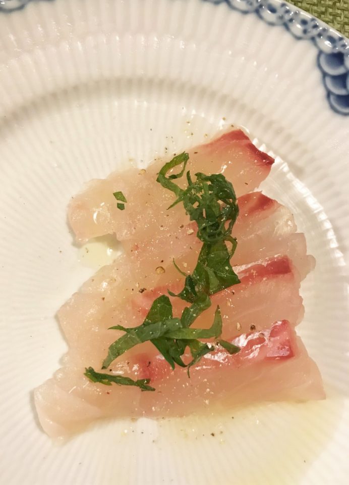 刺身にオリーブオイル
