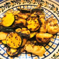 鶏むね肉とズッキーニのはちみつマスタードソテー
