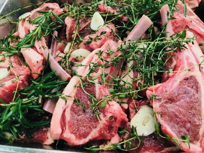 ラム肉のオリーブオイルマリネ