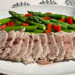 コンソメゆで豚をバルサミック・グレイズで